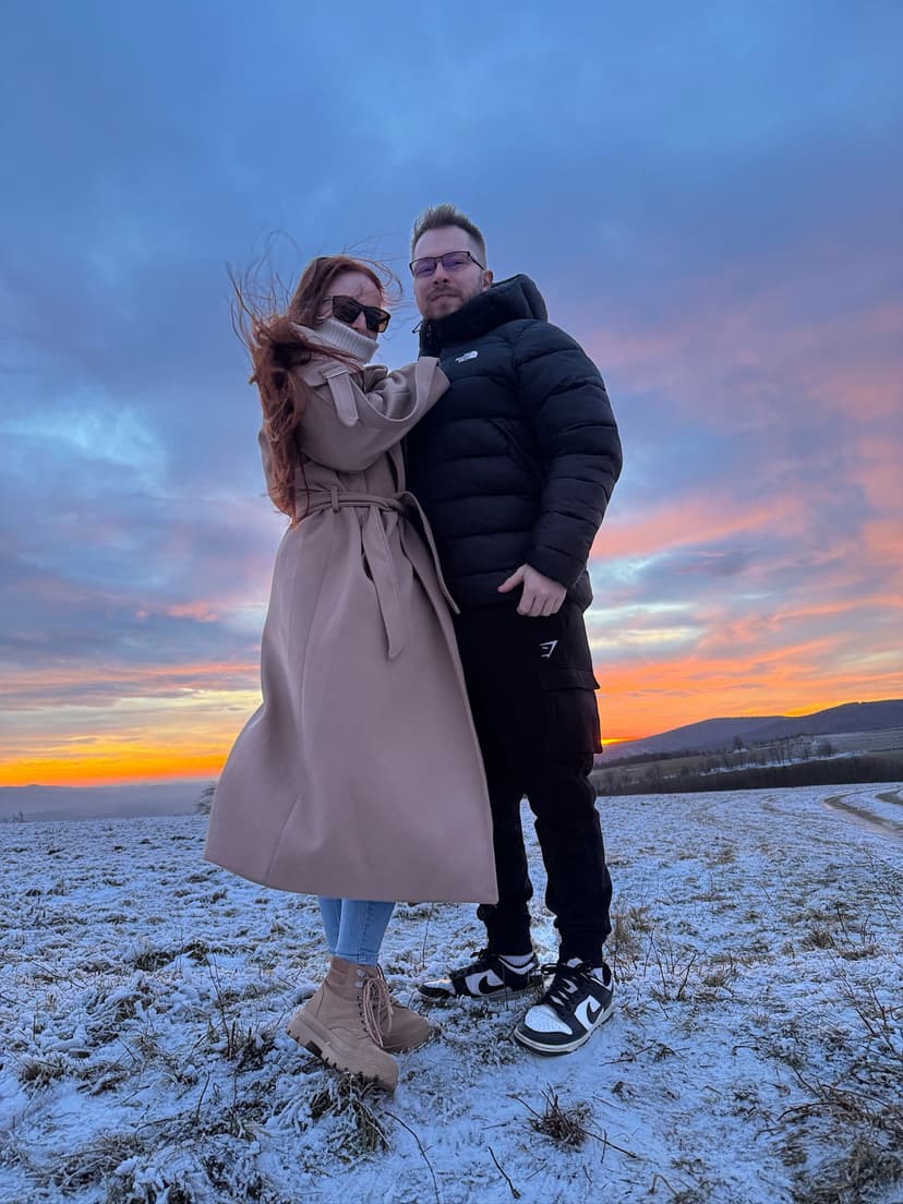 Zimní západ slunce